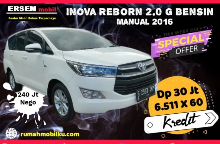 
								TOYOTA INOVA 2.0 G M/T 2016 full									